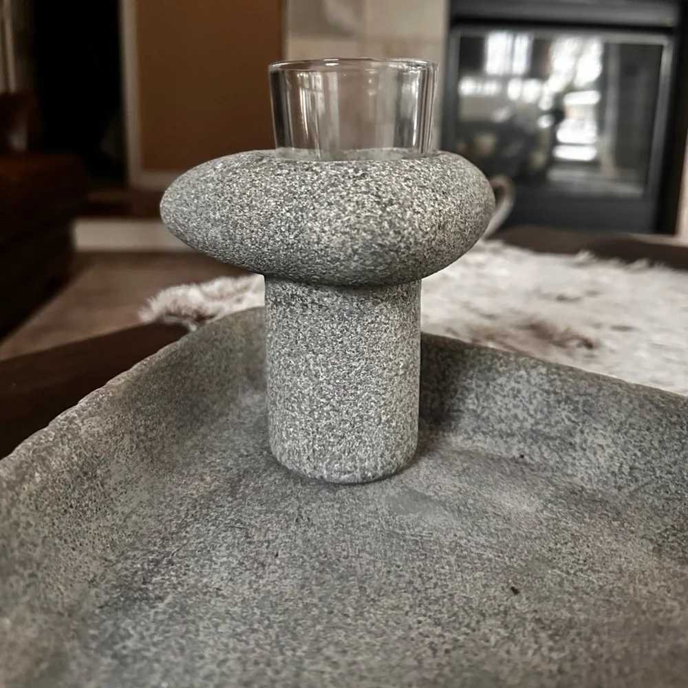 PartyLite Living StonesTextured Gray candle Decorative home decor - Picture 17 of 17